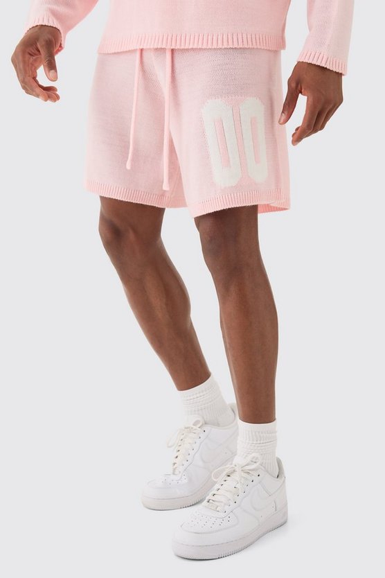Lockere Jacquard Strick-Shorts