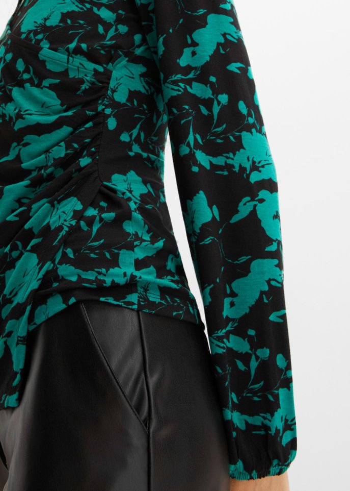 Langarmshirt in Wickeloptik