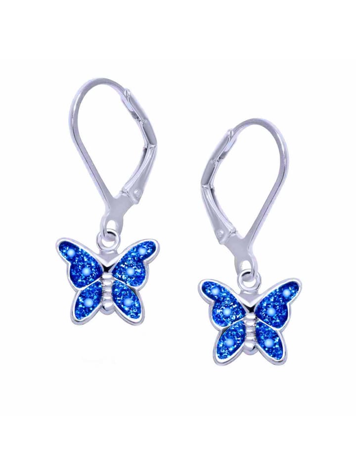schmuck23 Ohrringe 925 Silber Schmetterling in Blau günstig kaufen onesize