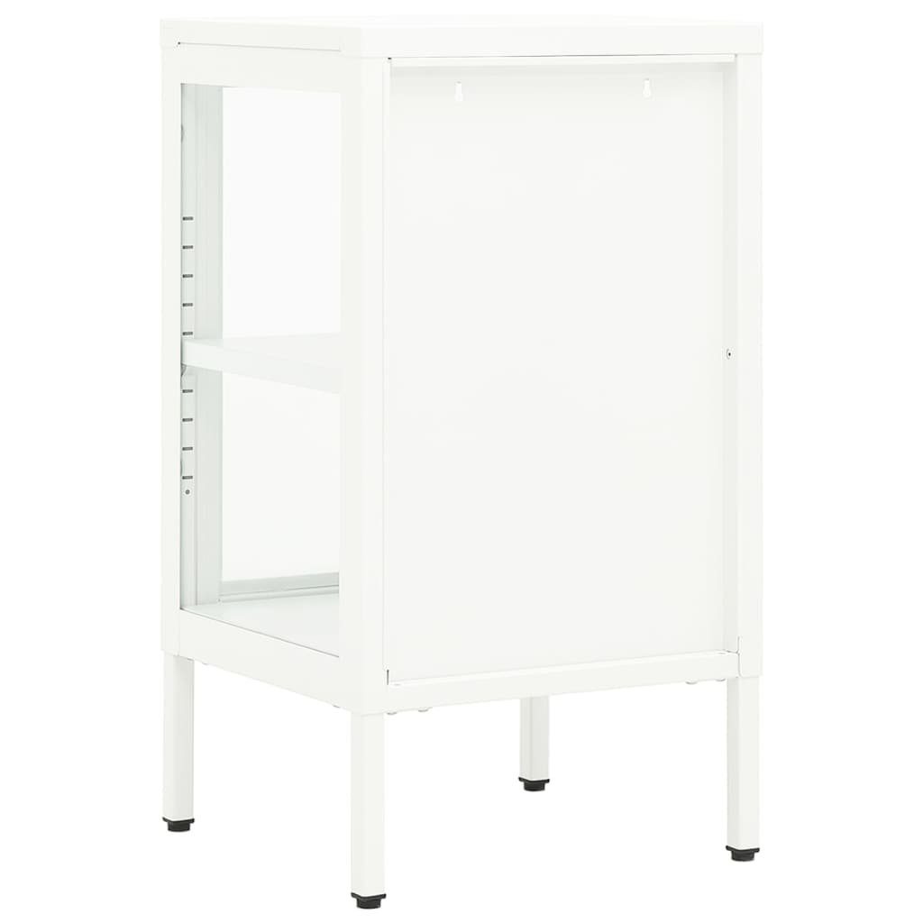 vidaXL Sideboard Sideboard 38x35x70 cm Metall und Glas (1 St)