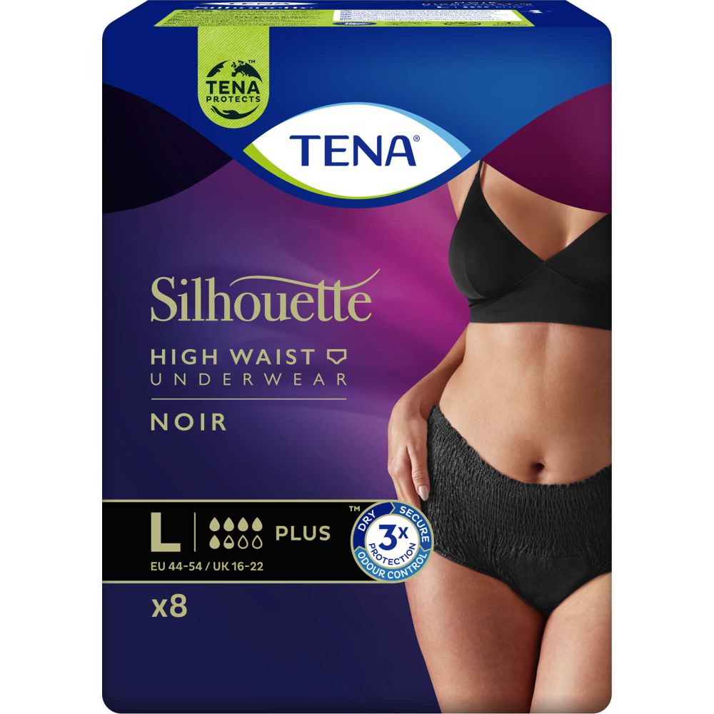 SILHOUETTE plus L noir Inkontinenz Pants