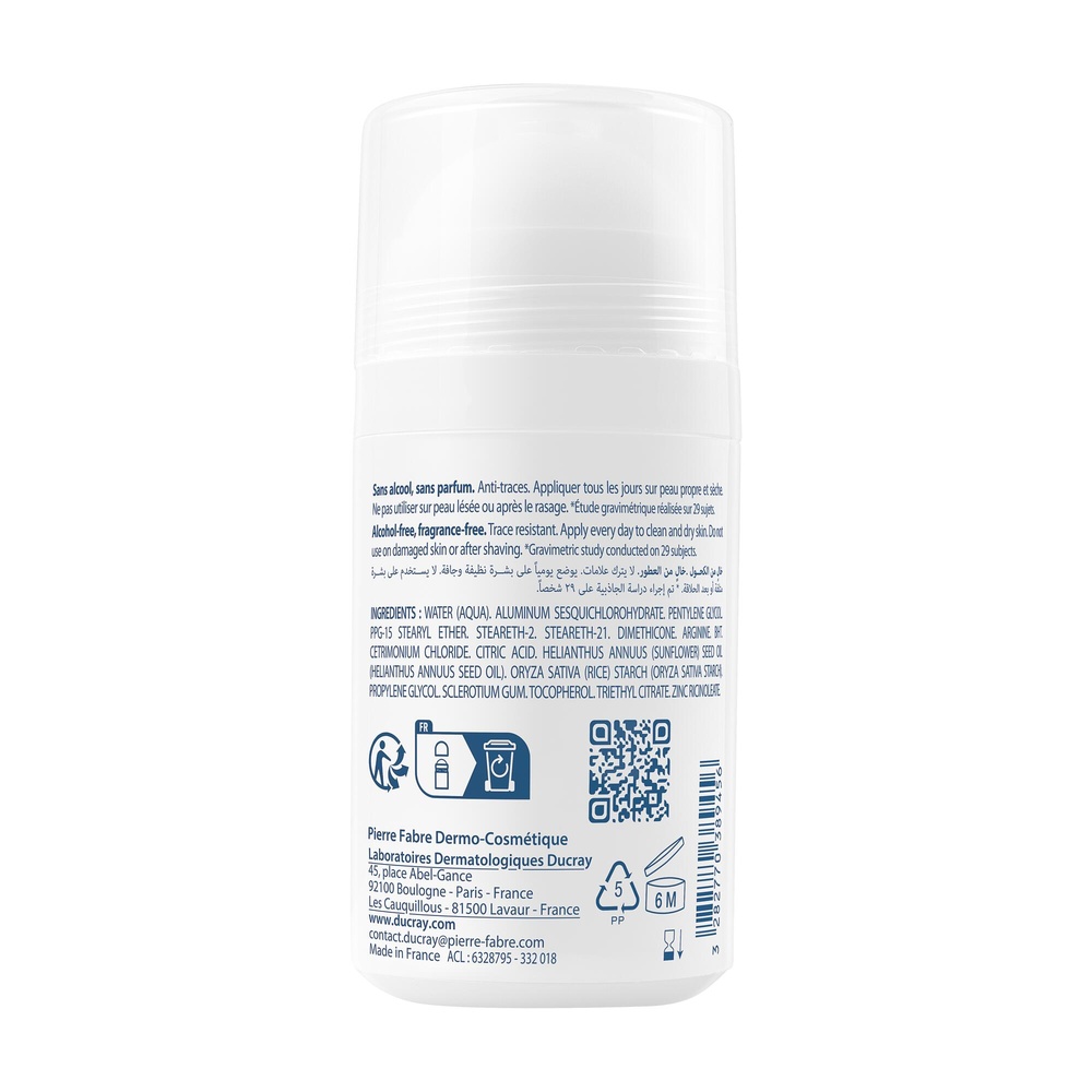Ducray Hidrosis Control déodorant roll-on aisselles 40ml Déodorant
