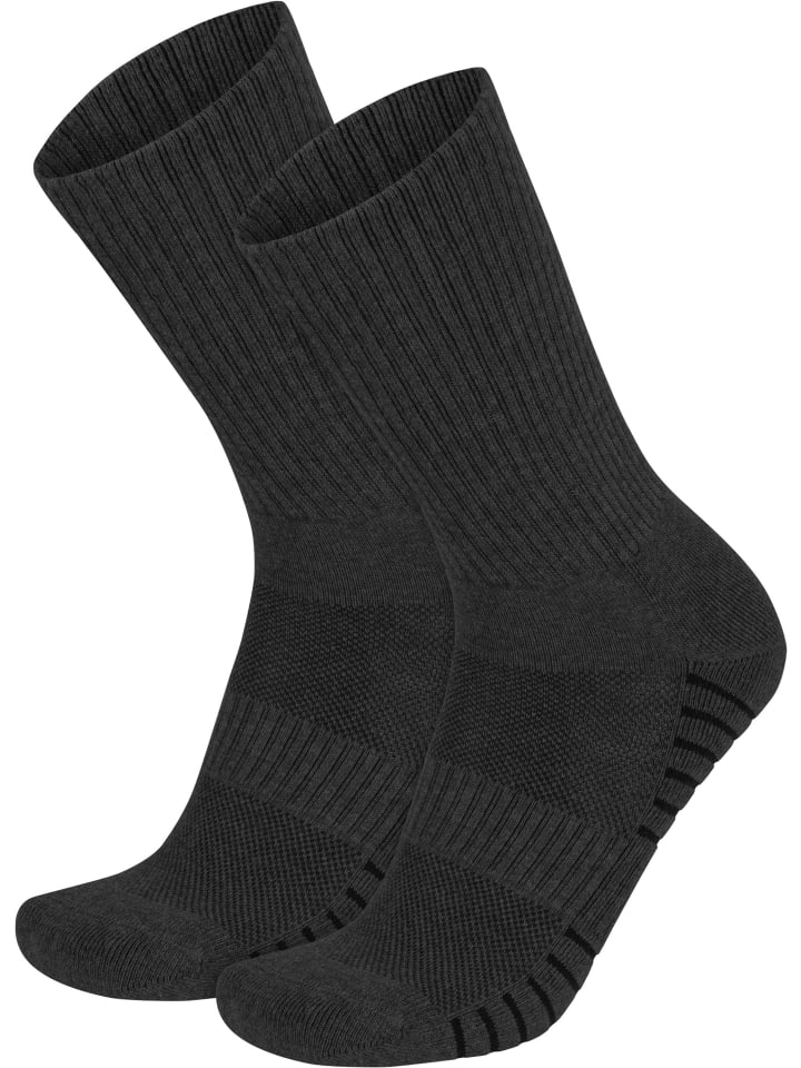 normani 4 Trekkingwandersocken mit Polstersohle und Komfortbund in Anthrazit günstig kaufen