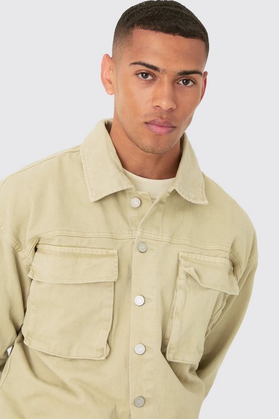 Oversize Denim-Boilersuit mit Cargo-Taschen