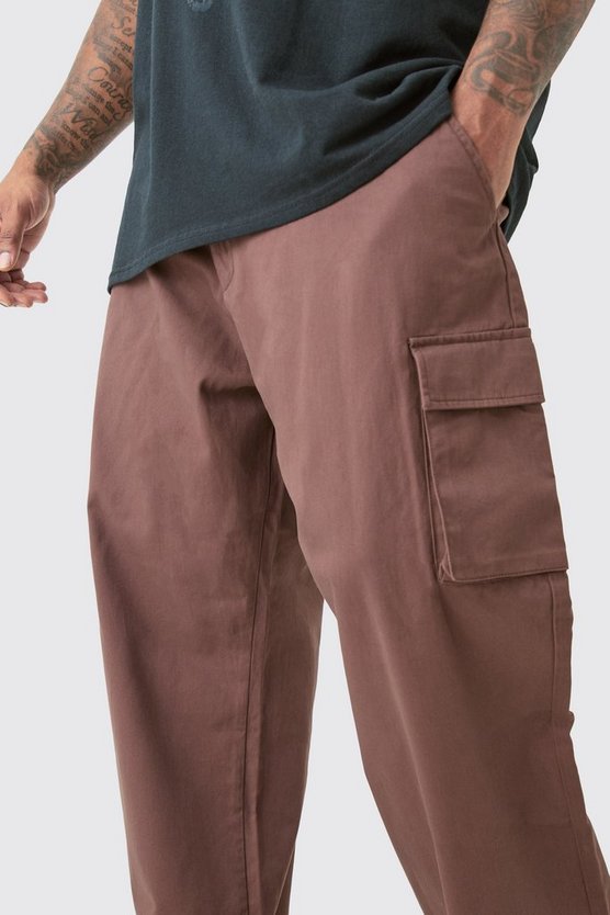Plus lockere Twill Cargo-Hose