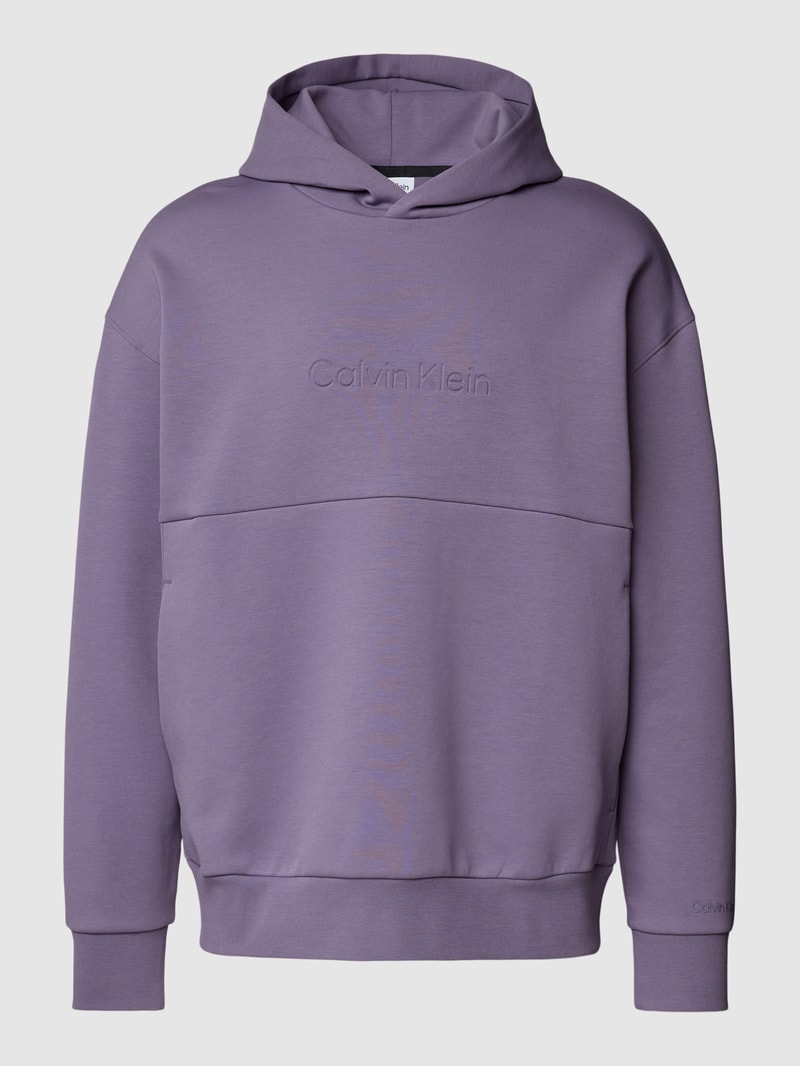 Hoodie mit Logo-Print Modell 'COMFORT' in flieder