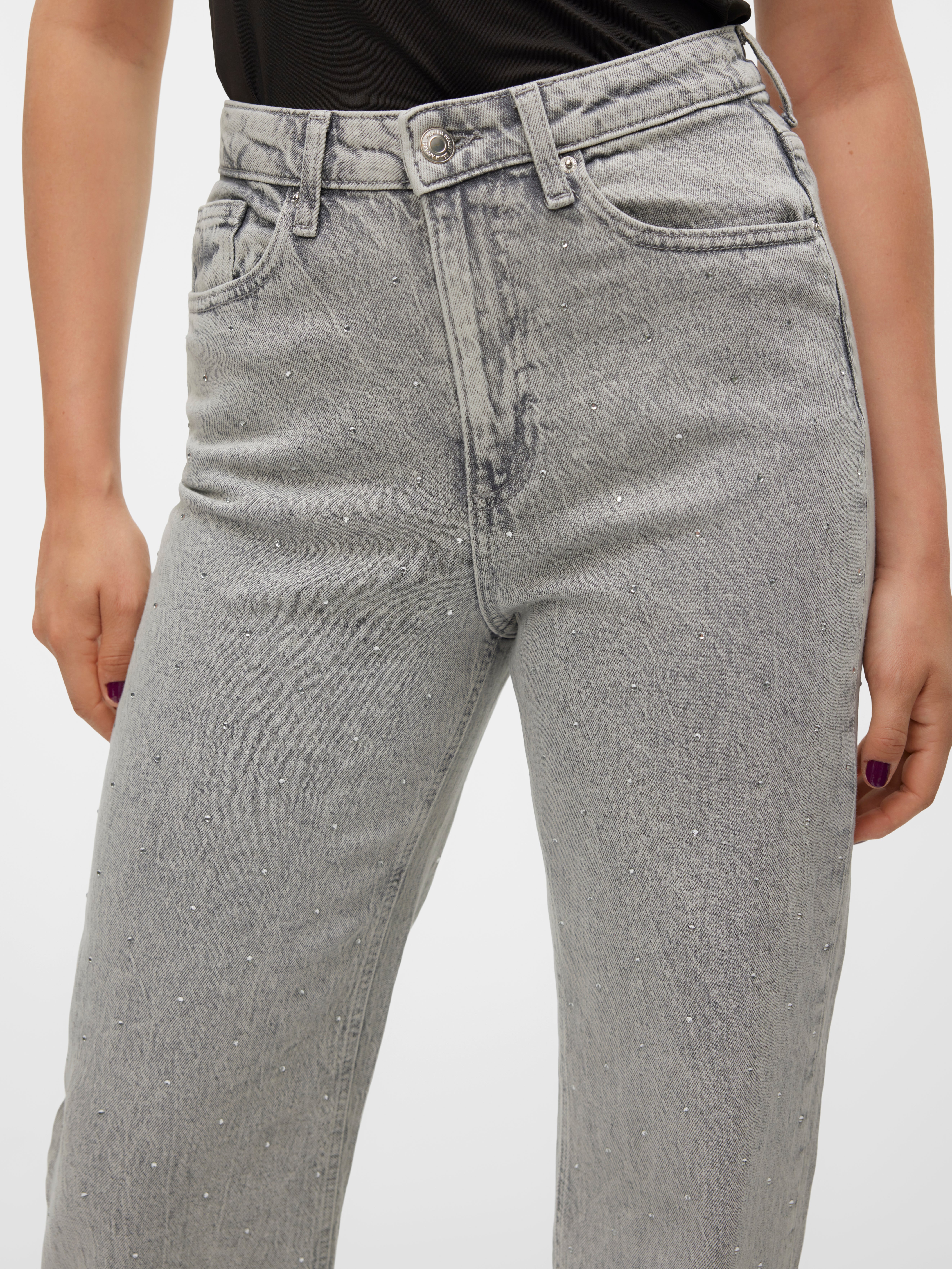 VMTESSA Hohe Taille Weit geschnitten Jeans