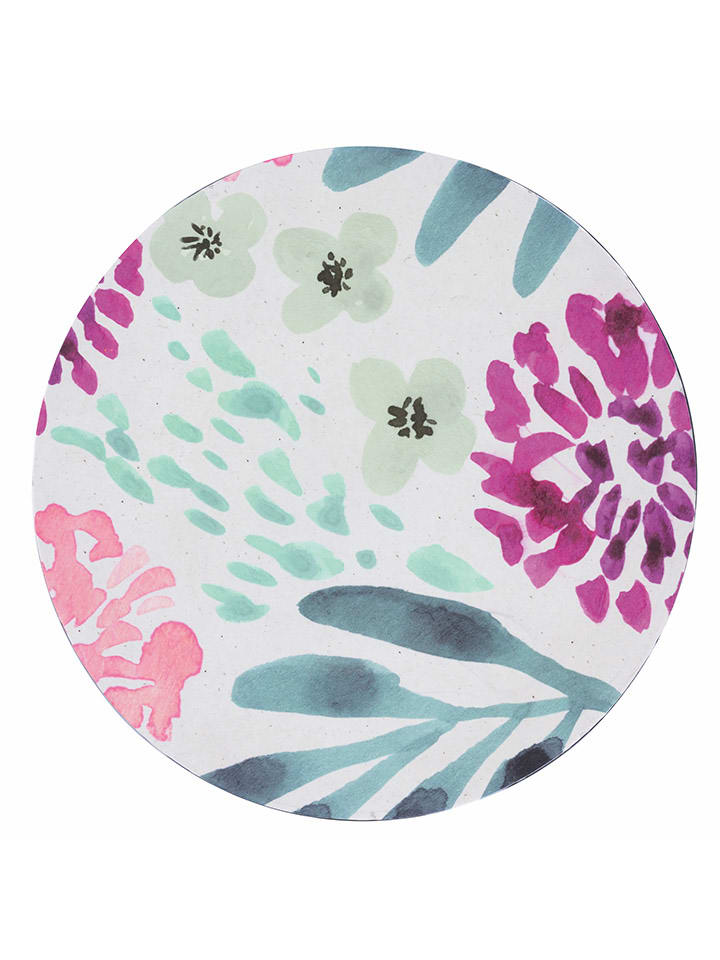 Villa d´Este 6er-Set: Untersetzer in Rosa/ Gelb -  Ø 33 cm günstig kaufen onesize