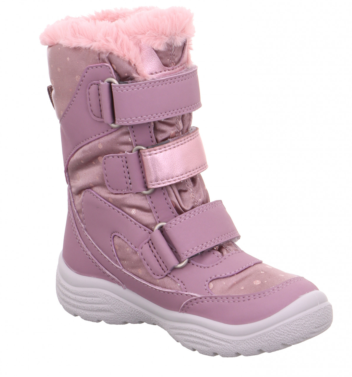 CRYSTAL - Lila/Rosa Stiefel mit Klettverschluss