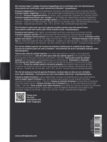 ZWILLING Beauty Premium Nagelpflege-Set - black Maniküre-Set