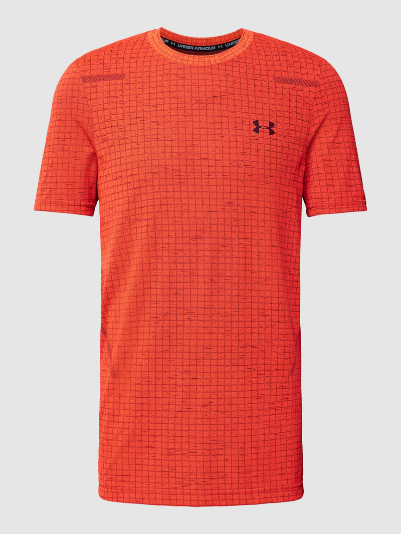 T-Shirt mit Karomuster in dunkelrot