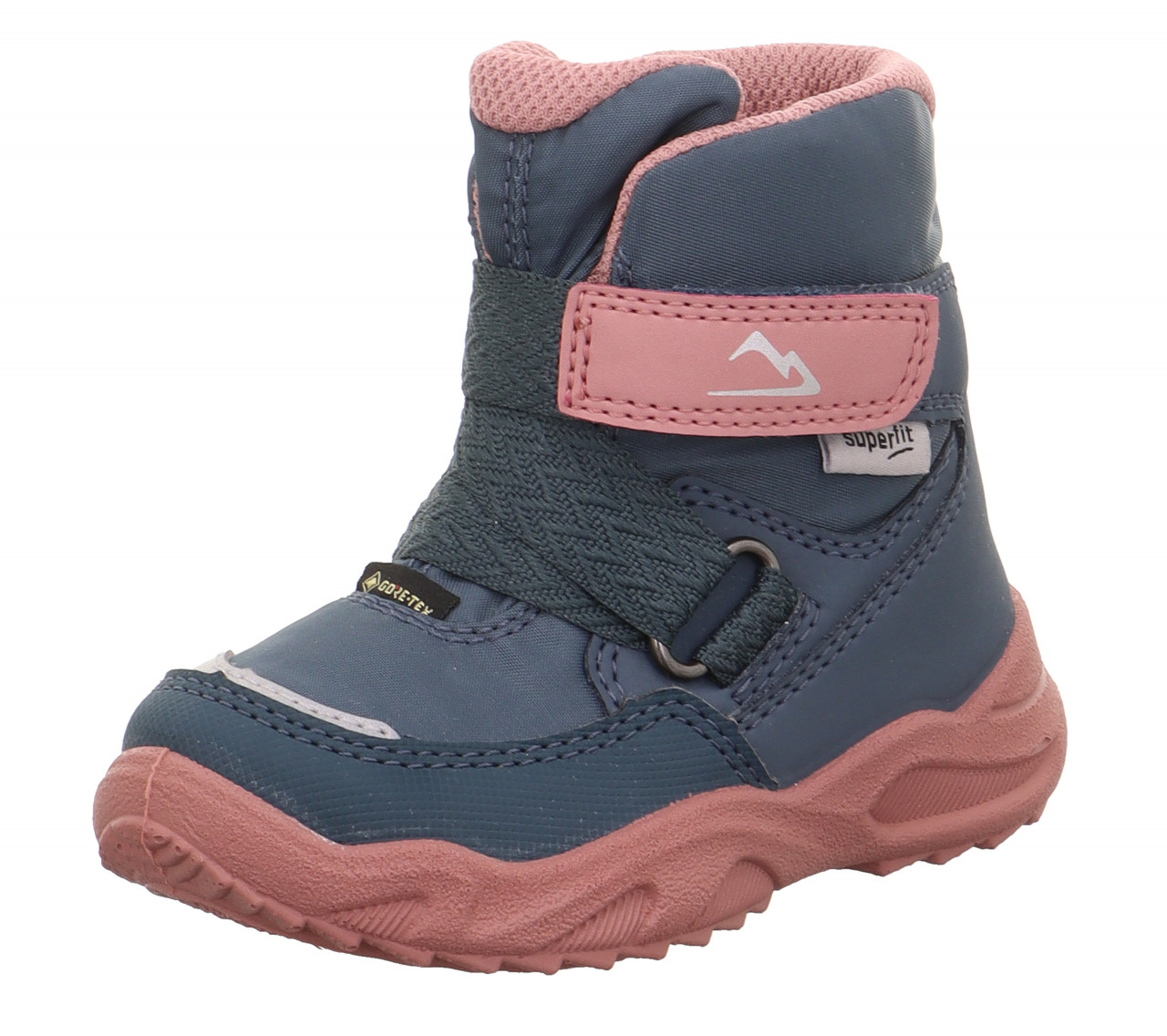 GLACIER - Blau/Rosa Boots mit Klettverschluss