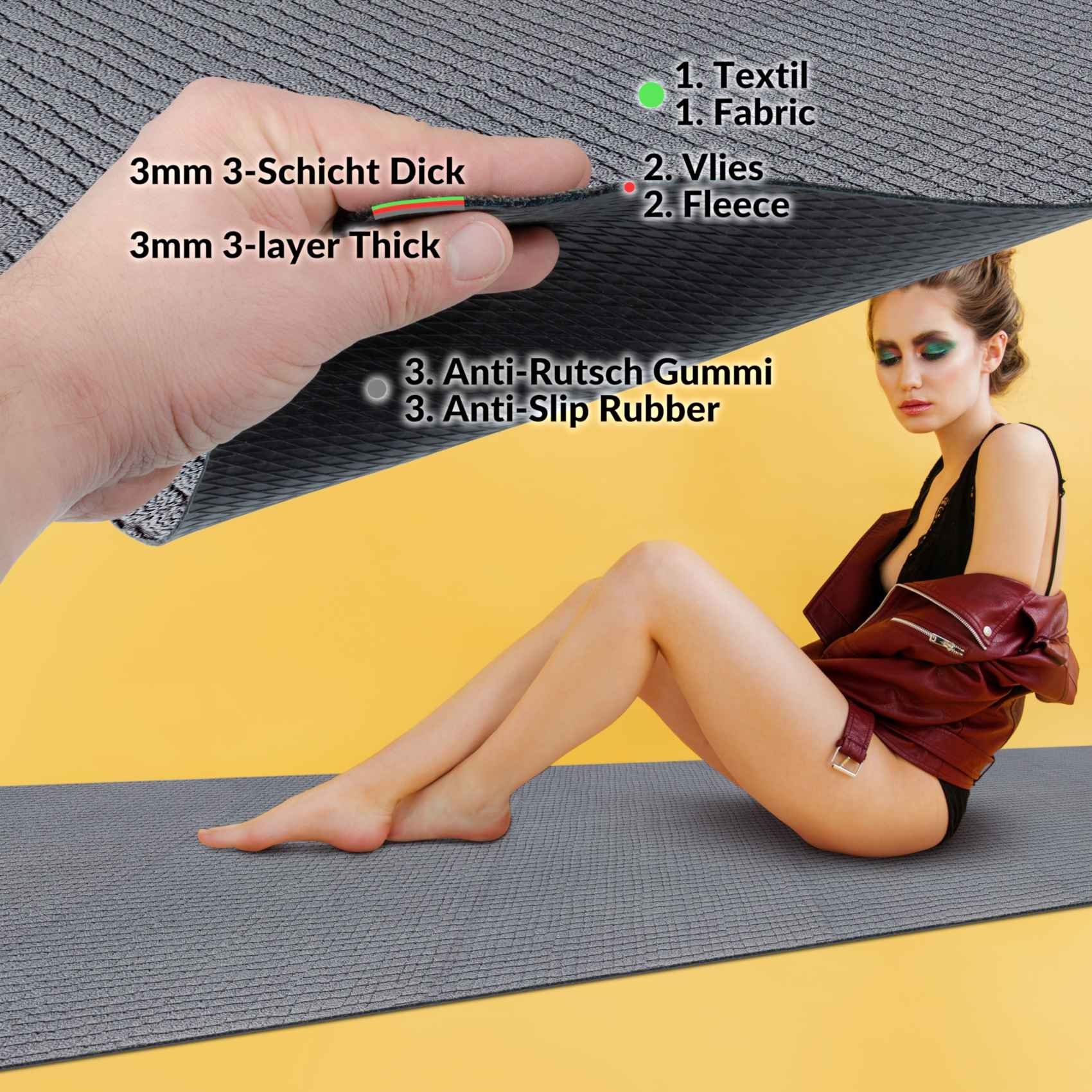 Küchenläufer Flurläufer Küchenläufer Teppichläufer Textil WILSON Premium Mosaik, ANRO, Rechteckig, Höhe: 3 mm, Textil