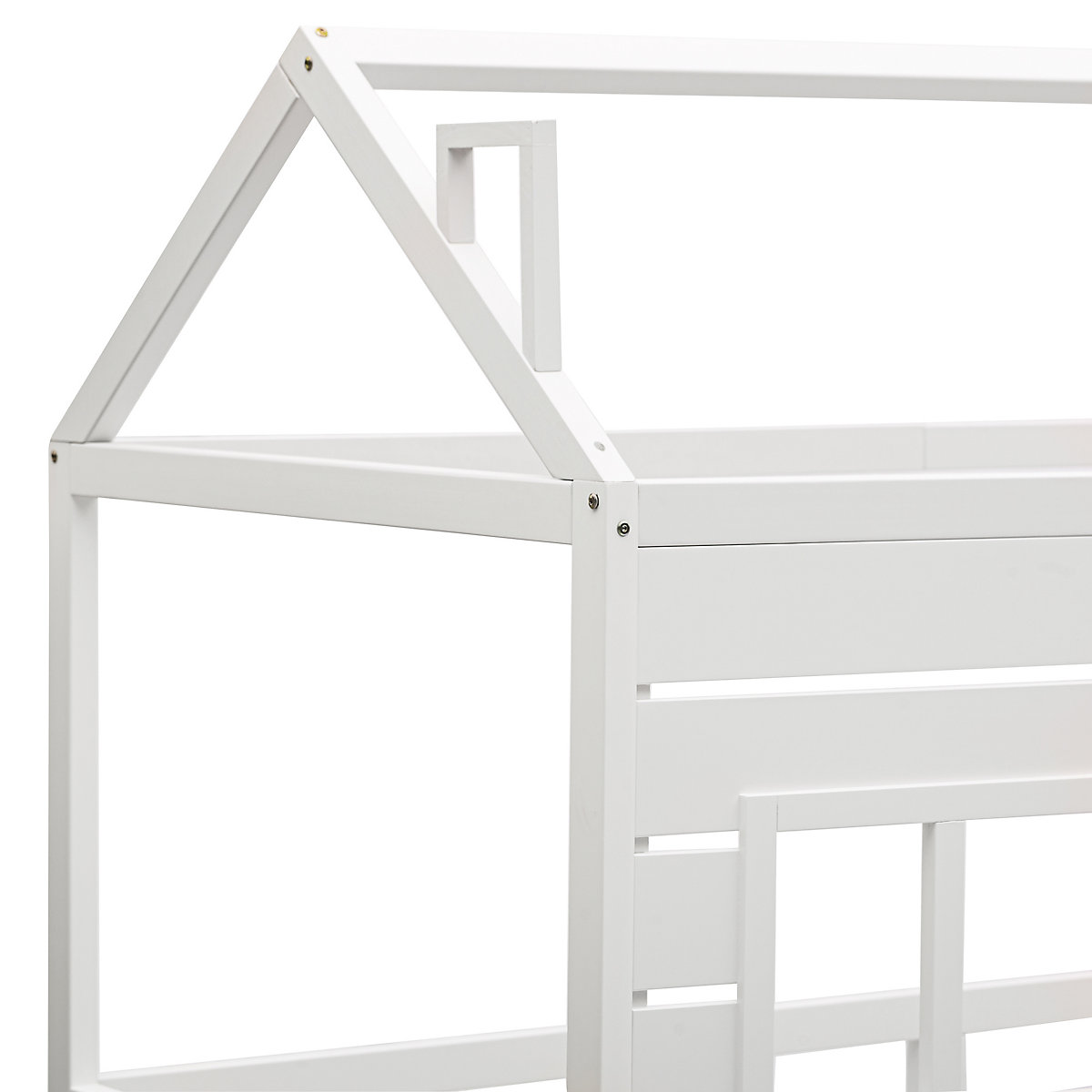 Hausbett 90x200 cm mit 2 Schubladen und Rausfallschtutz, Dach und Fenstern