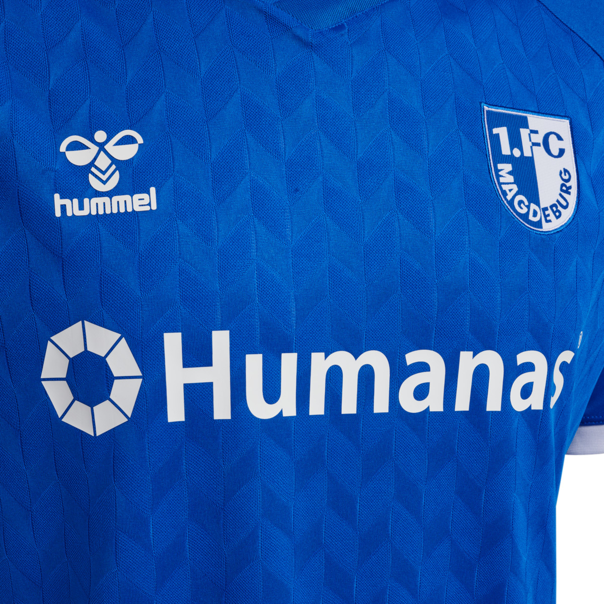 Hummel 1.FCM 23/24 Away Jersey S/S Trikot blau