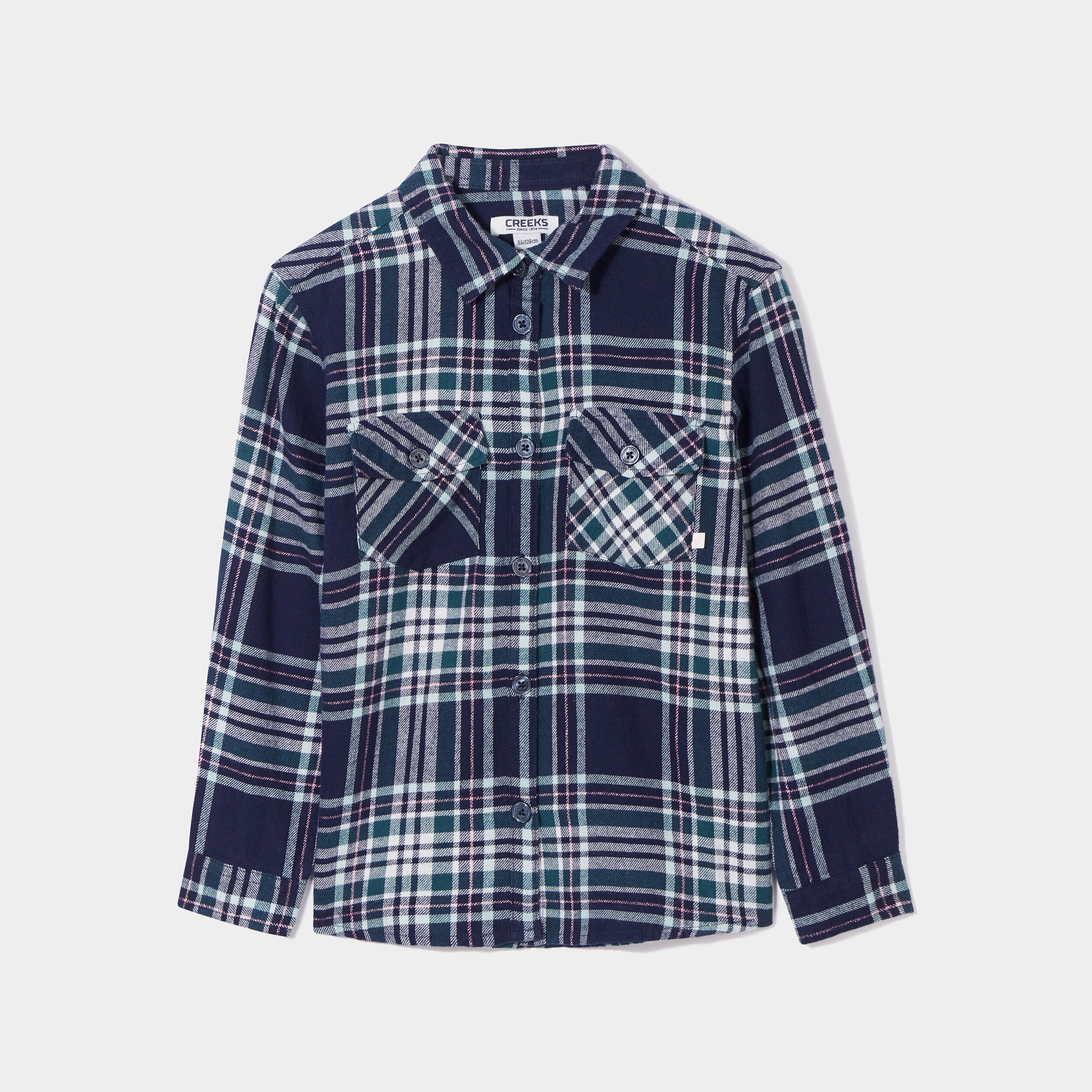 Chemise manches longues bleu marine fille | La Halle