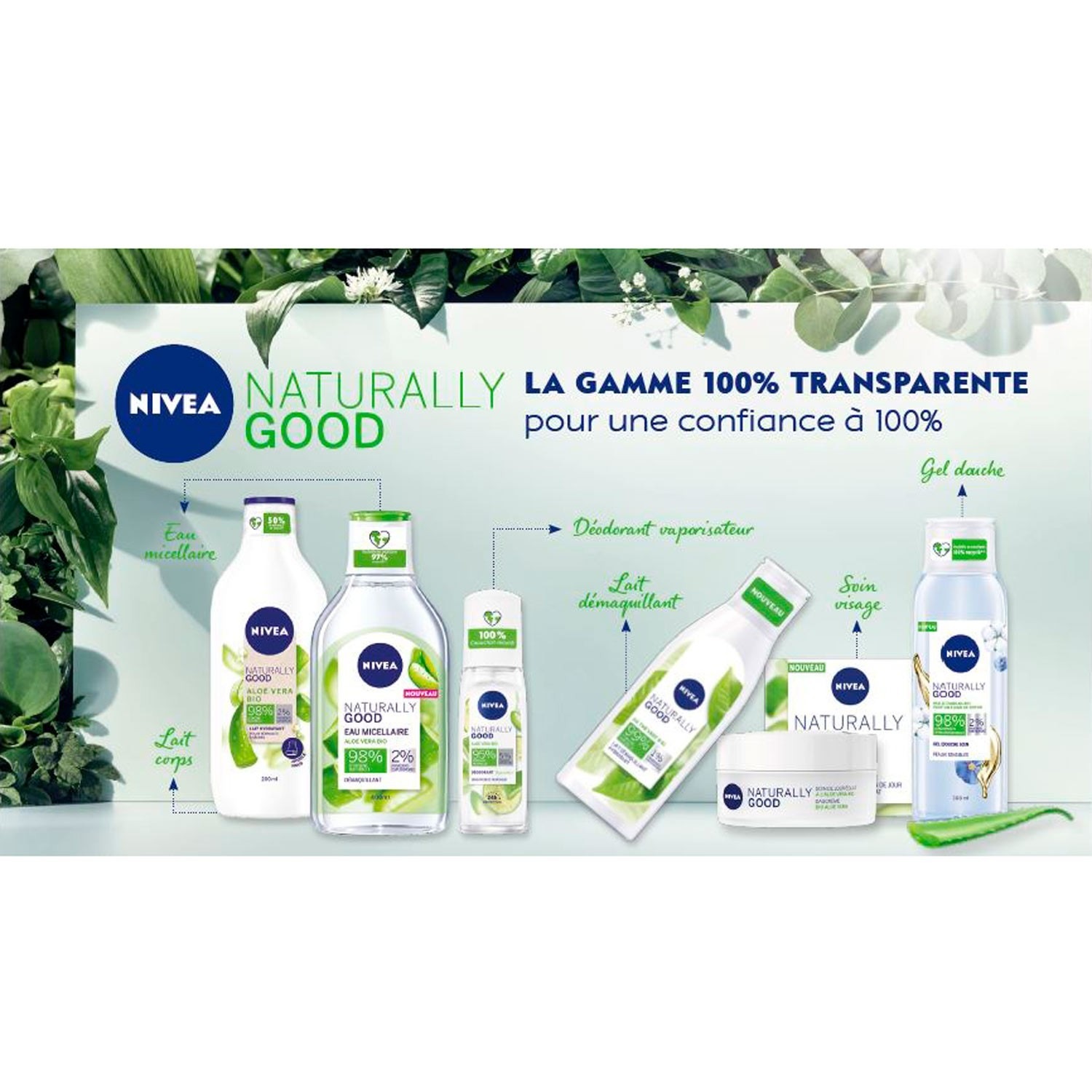 NIVEA Față, ochi și buze Aloe Vera