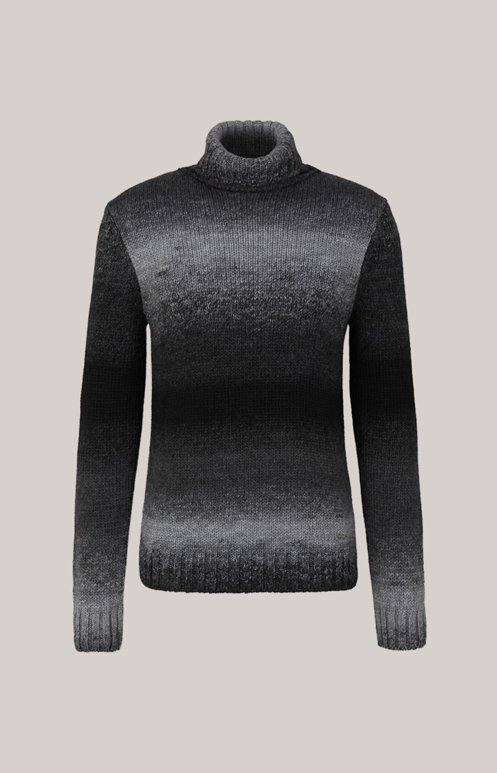 Rollkragenpullover Bores in Schwarz meliert