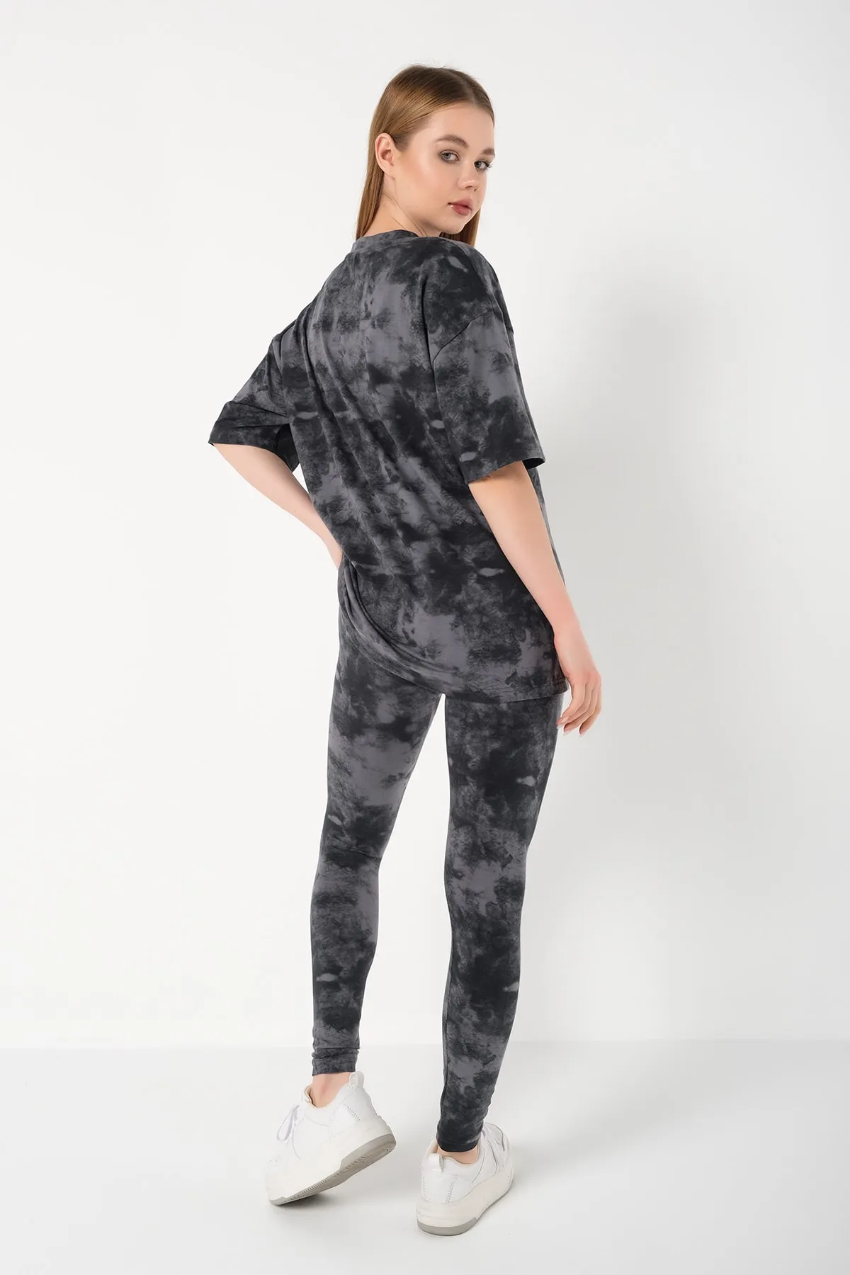 Know  Grau-schwarzes Batik-Strumpfhosen-Set für Damen