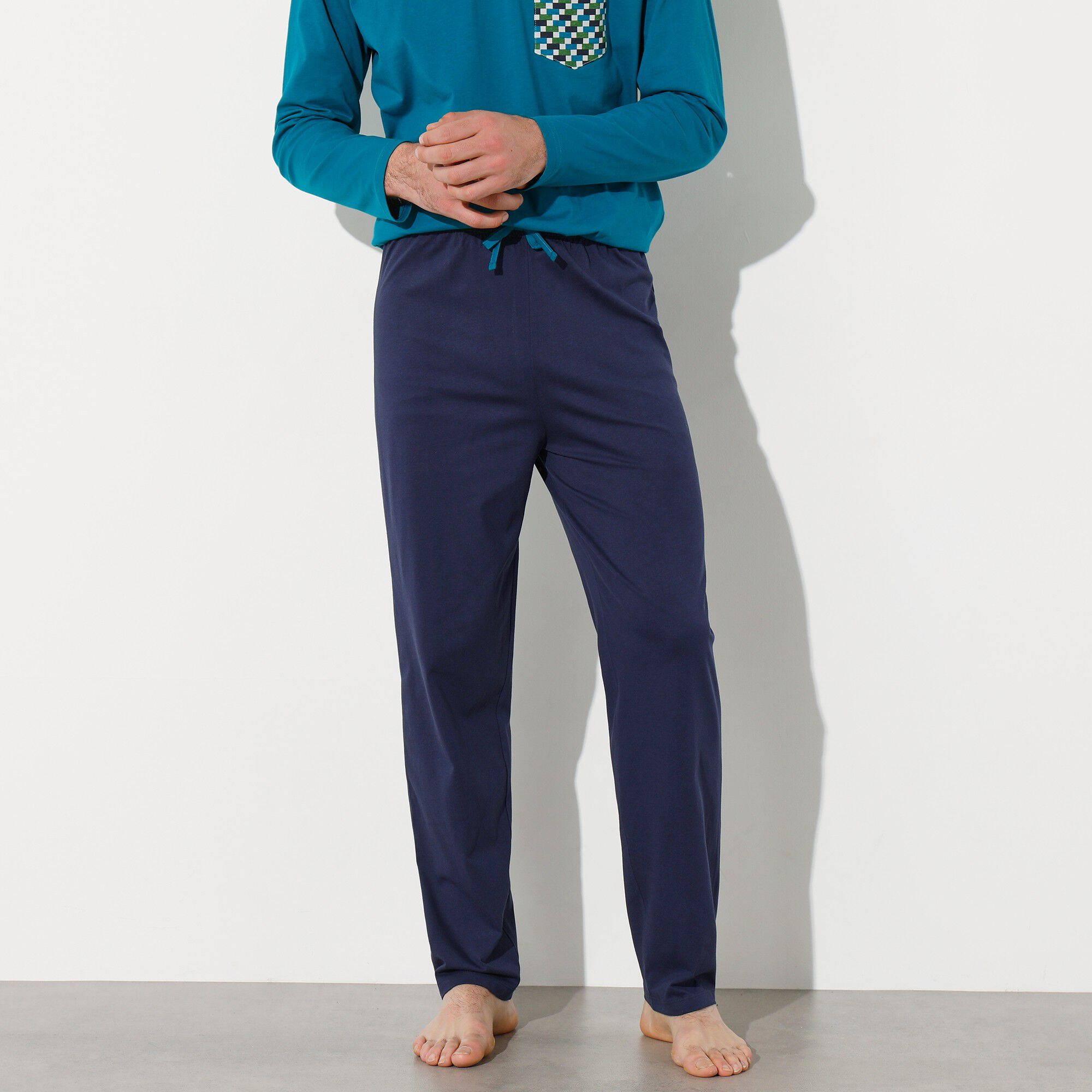 Pantalon pyjama uni marine