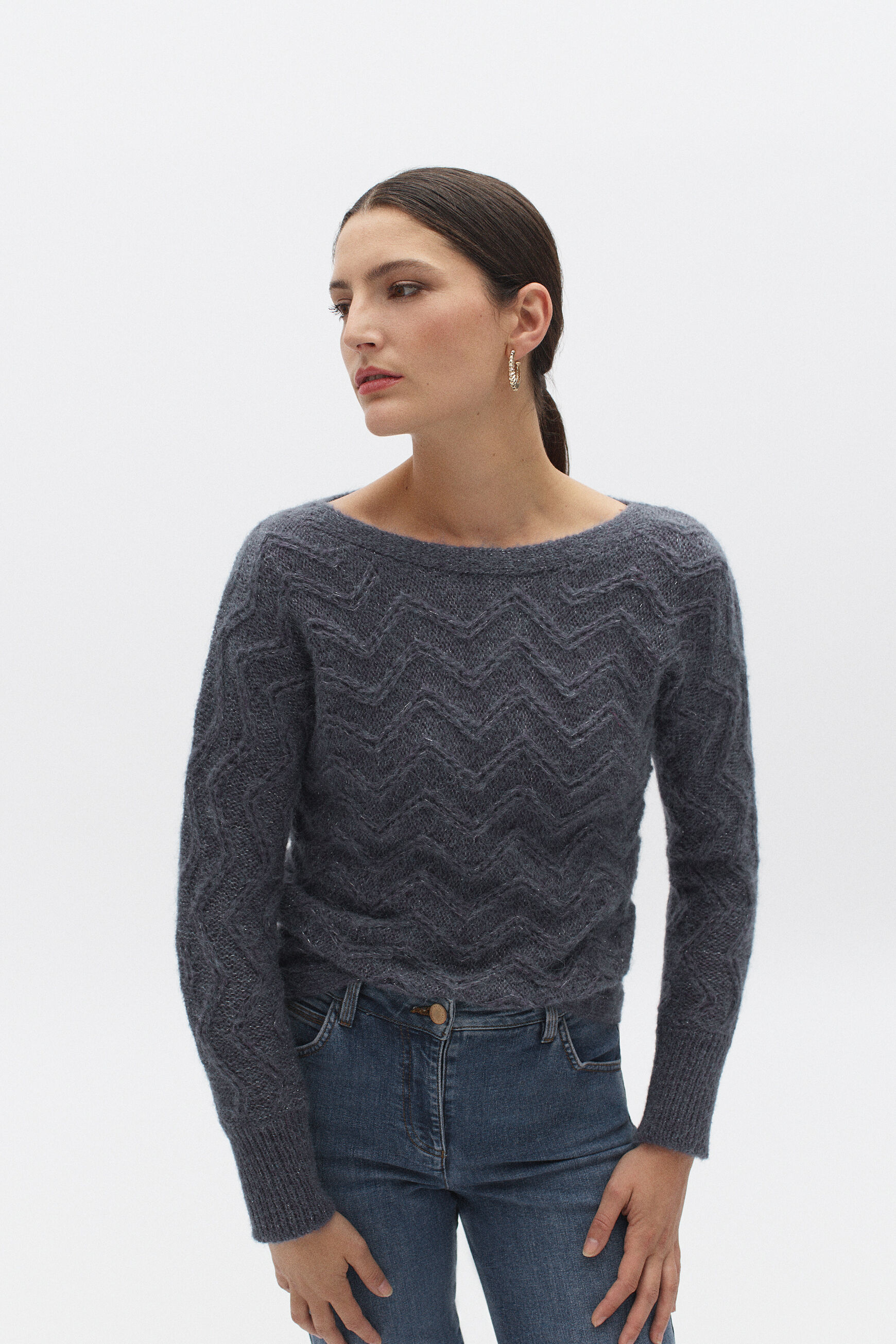 pull antonina denim double stone femme