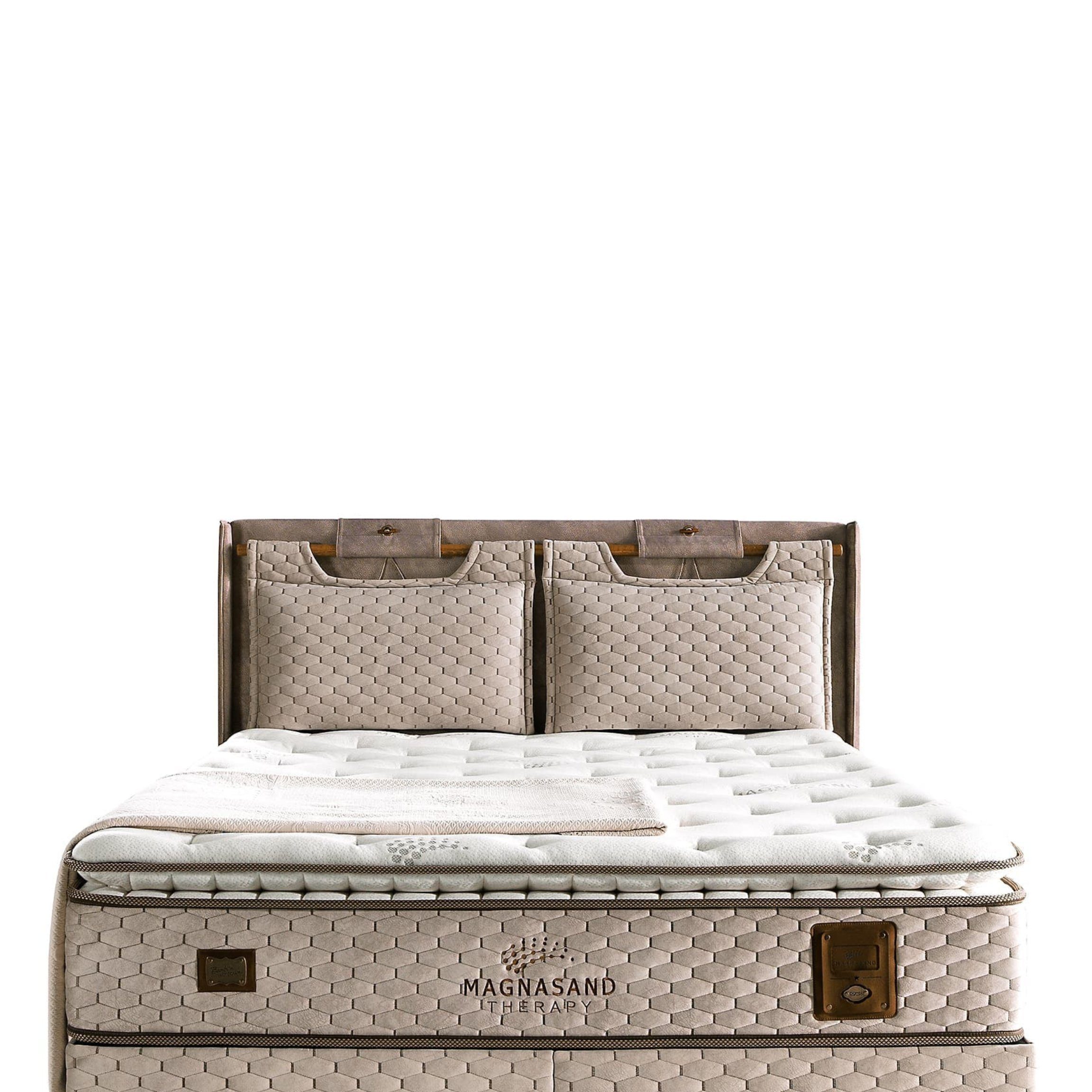 Moln Boxspringbett Magnasand inkl. 10 Schichten Matratze mit Topper 33 cm Höhe (Härtegrad H3, Taschenfederkern mit Topper), mit Matratze und Topper