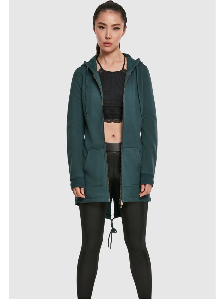 Urban Classics Urban Classics Zip-Kapuzenpullover in bottlegreen günstig kaufen