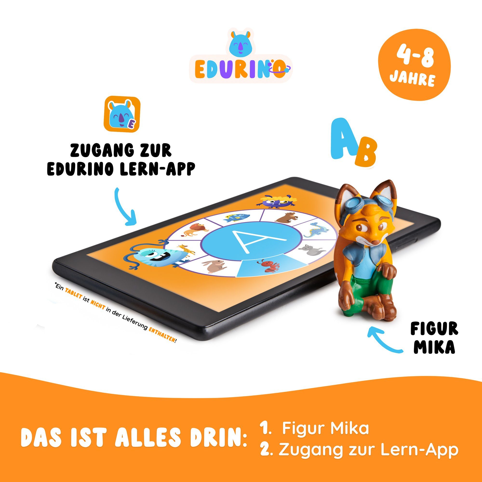 Edurino Lernspielzeug Lernfigur Edurino Figur Mika - Erstes Lesen & Schreiben