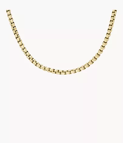 Fossil Kette Ellis Core Chains Edelstahl goldfarben
