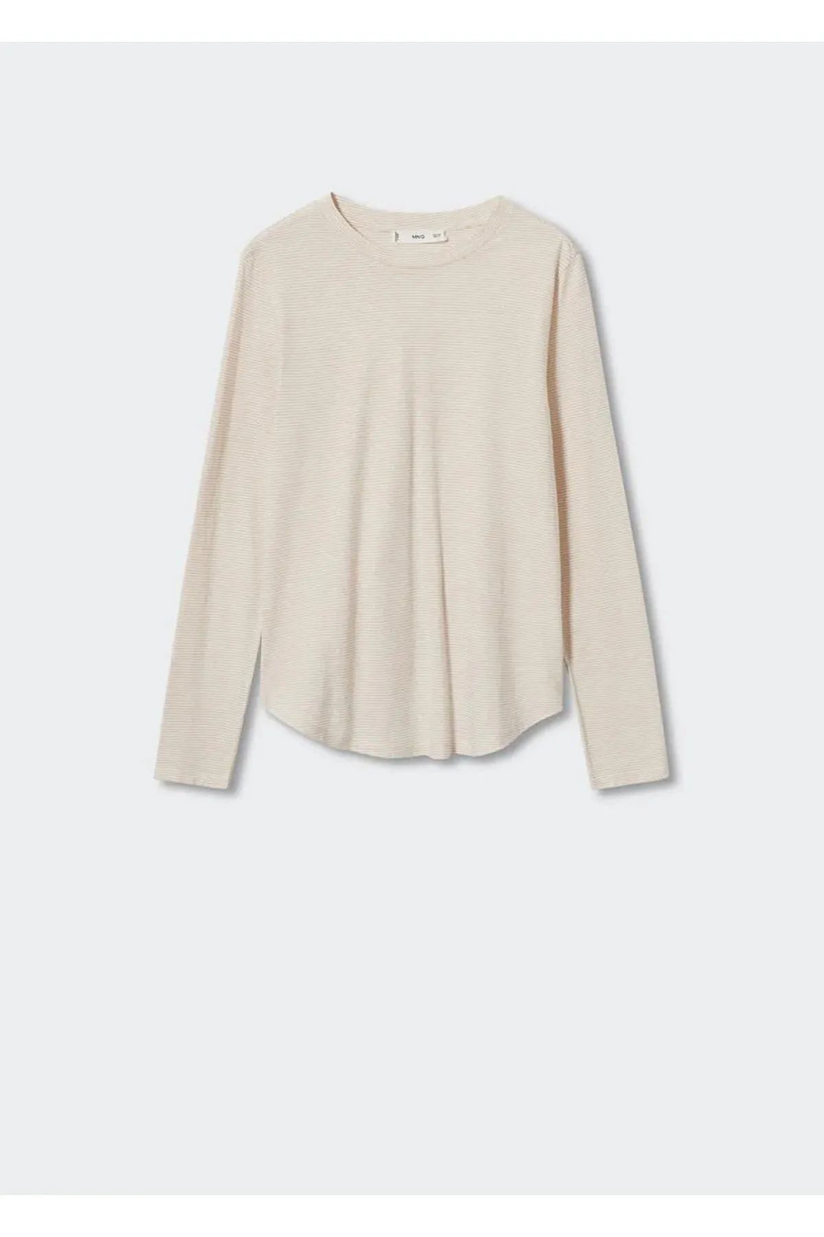 MANGO  Ecrufarbenes Damen-T-Shirt 37075908