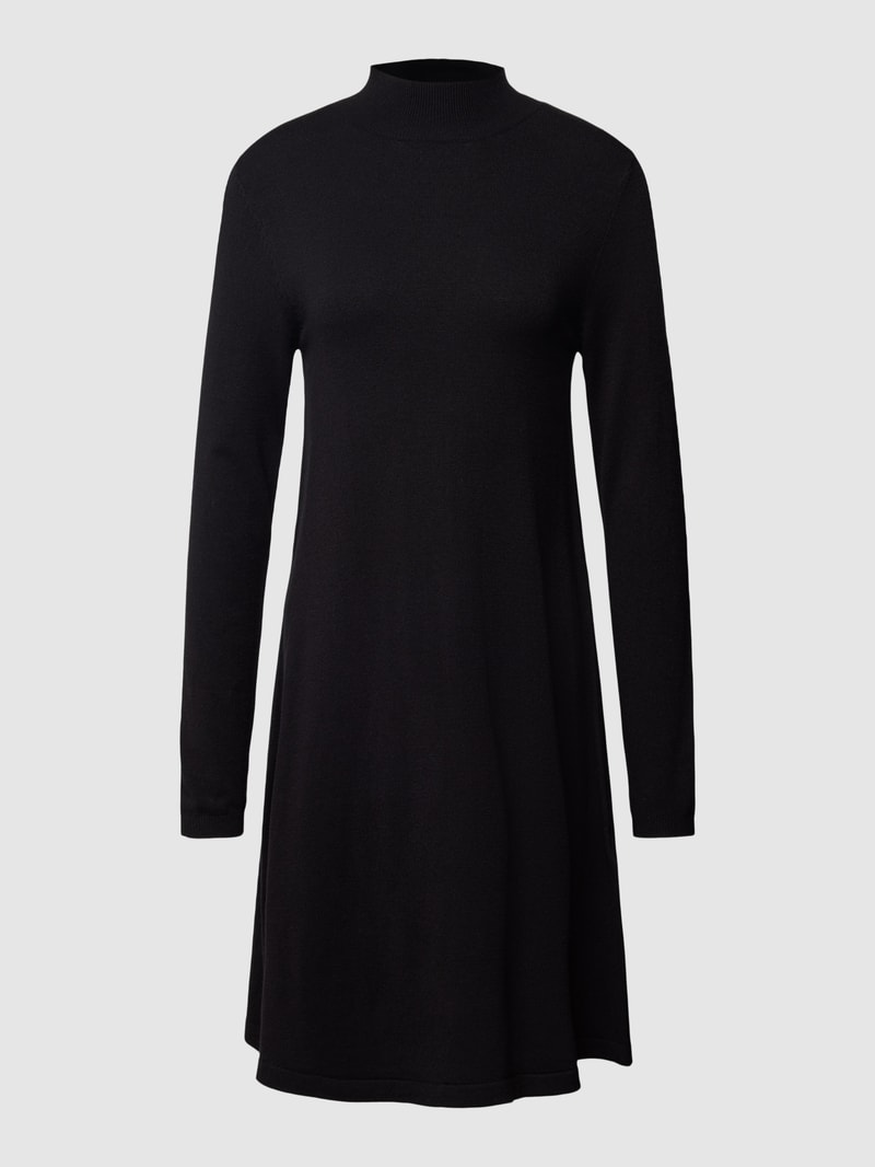 Strickkleid mit Rundhalsausschnitt Modell 'VICOMFY' in schwarz