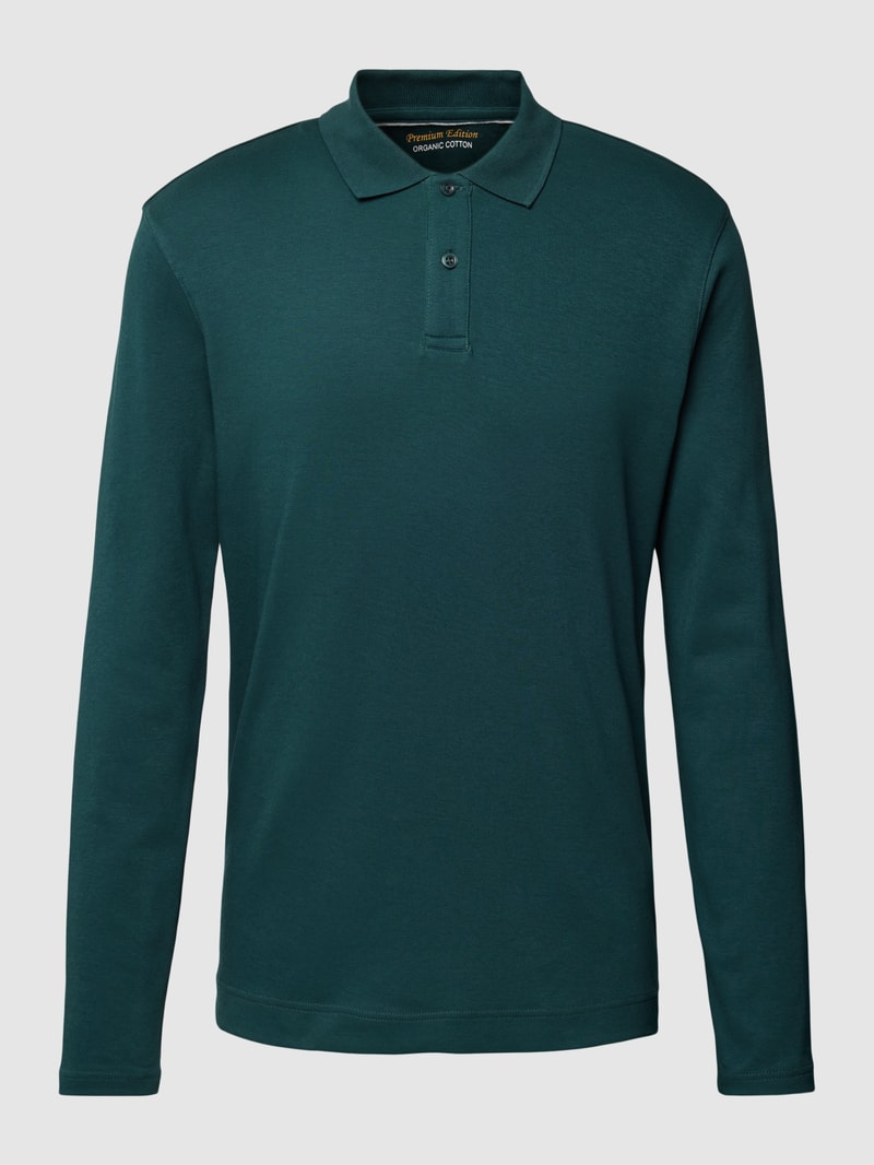Poloshirt mit langen Ärmeln in bottle