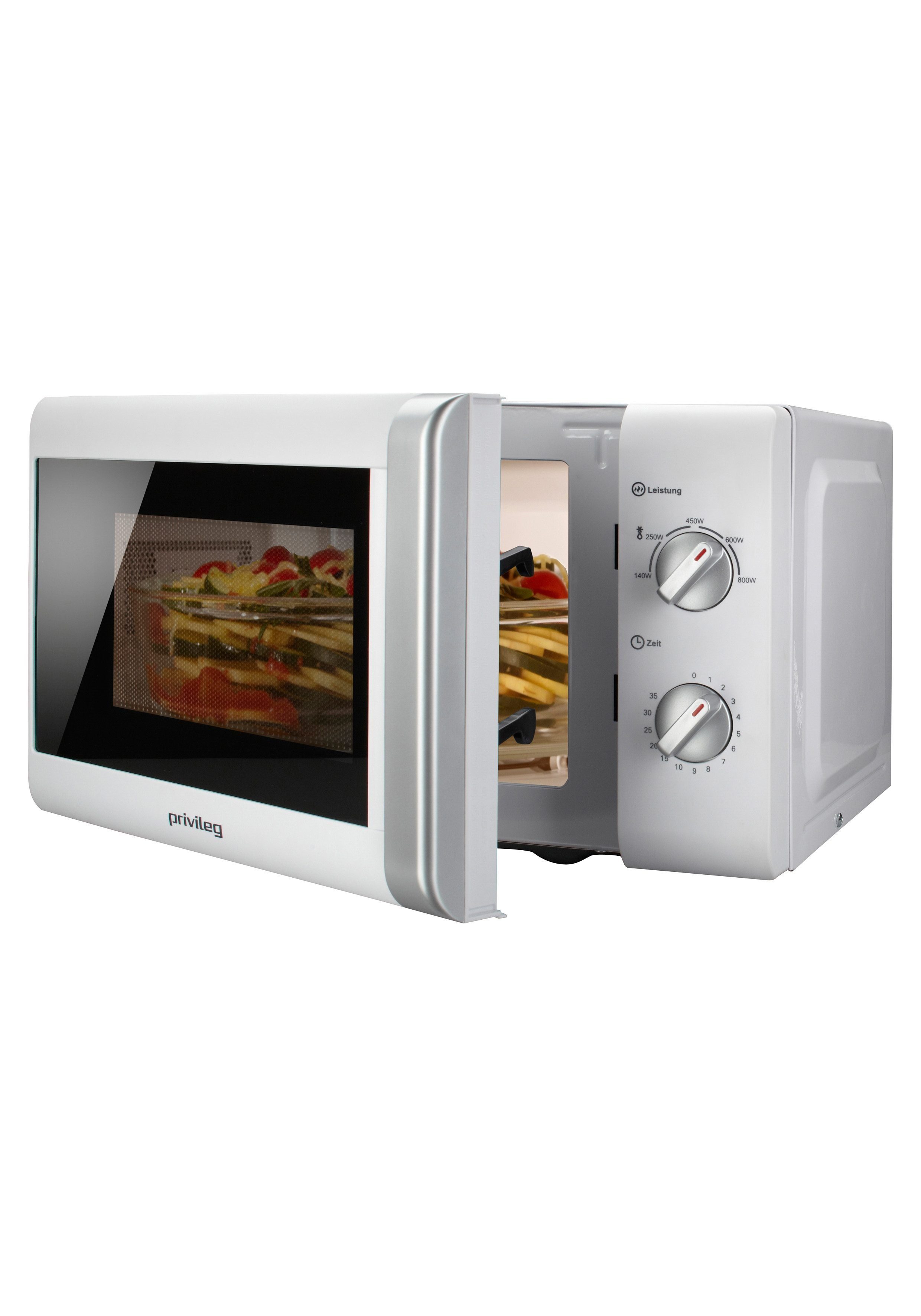 Privileg Mikrowelle 150472, Mikrowelle, 20 l, mit 5 Leistungsstufen, weiß