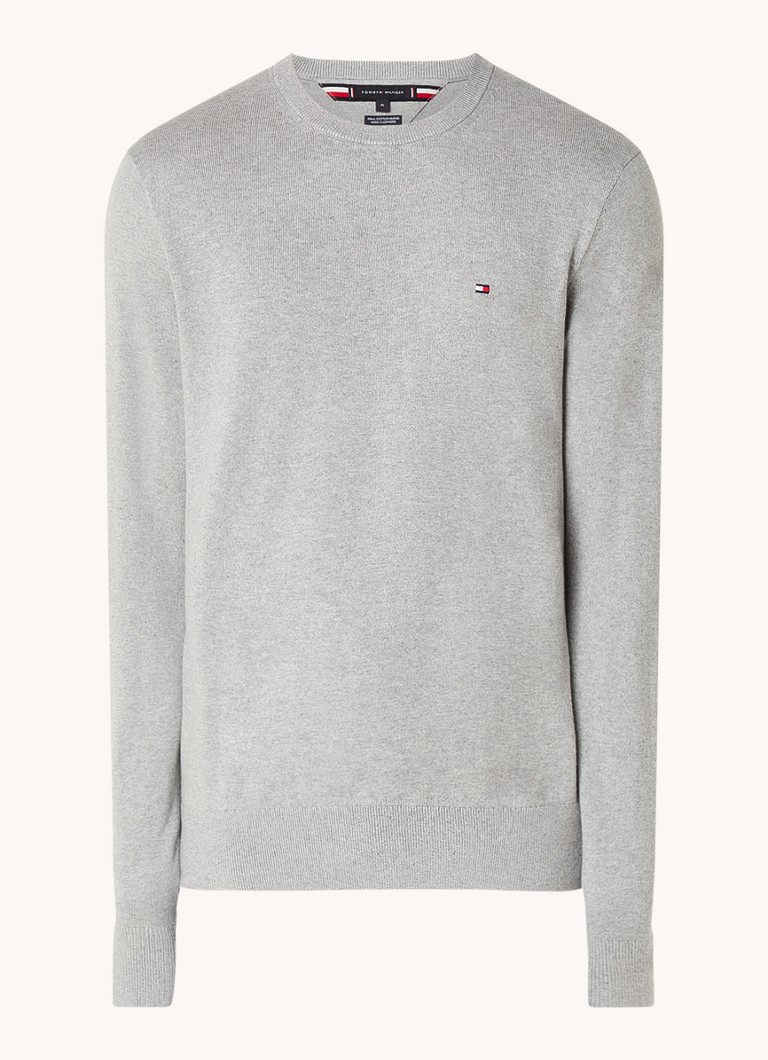 Tommy Hilfiger Fine-knit cashmere blend pullover with logo embroidery
