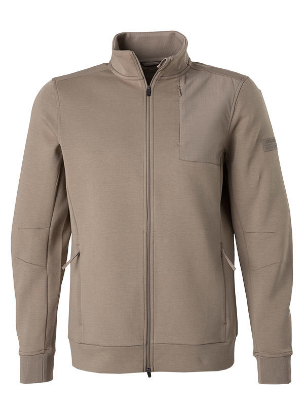 BOGGI MILANO, Sweatjacke, Baumwolle, beige meliert
