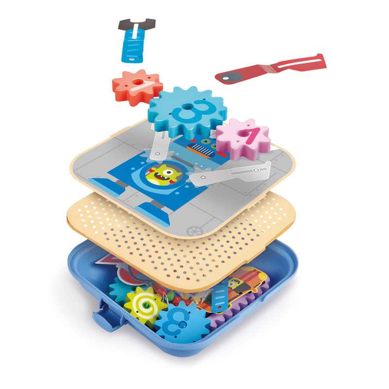 Jeu de mosaïques et d'engrenages animés 2 en 1 Hape