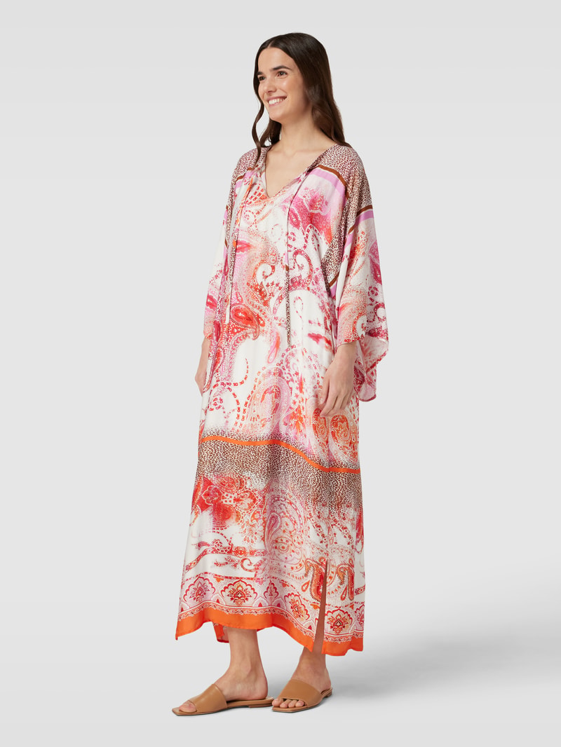 Maxikleid mit Paisley-Muster in pink
