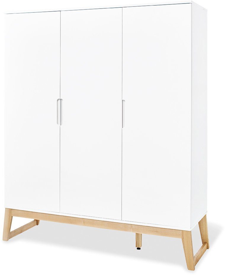 Pinolino® Babyzimmer-Komplettset Bridge, (Set, 3-St., Kinderbett, Kleiderschrank, Wickelkommode), breit, groß; mit Kinderbett, Schrank und Wickelkommode; Made in Europe
