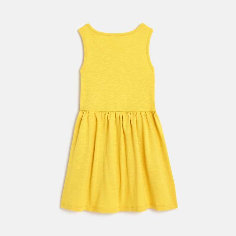 Robe fille jaune à imprimé tropical Catimini