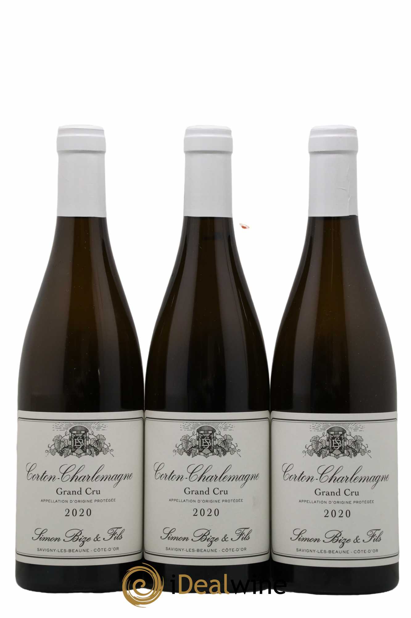 Corton-Charlemagne Grand Cru Simon Bize & Fils  2020 - Lot de 3 Bouteilles