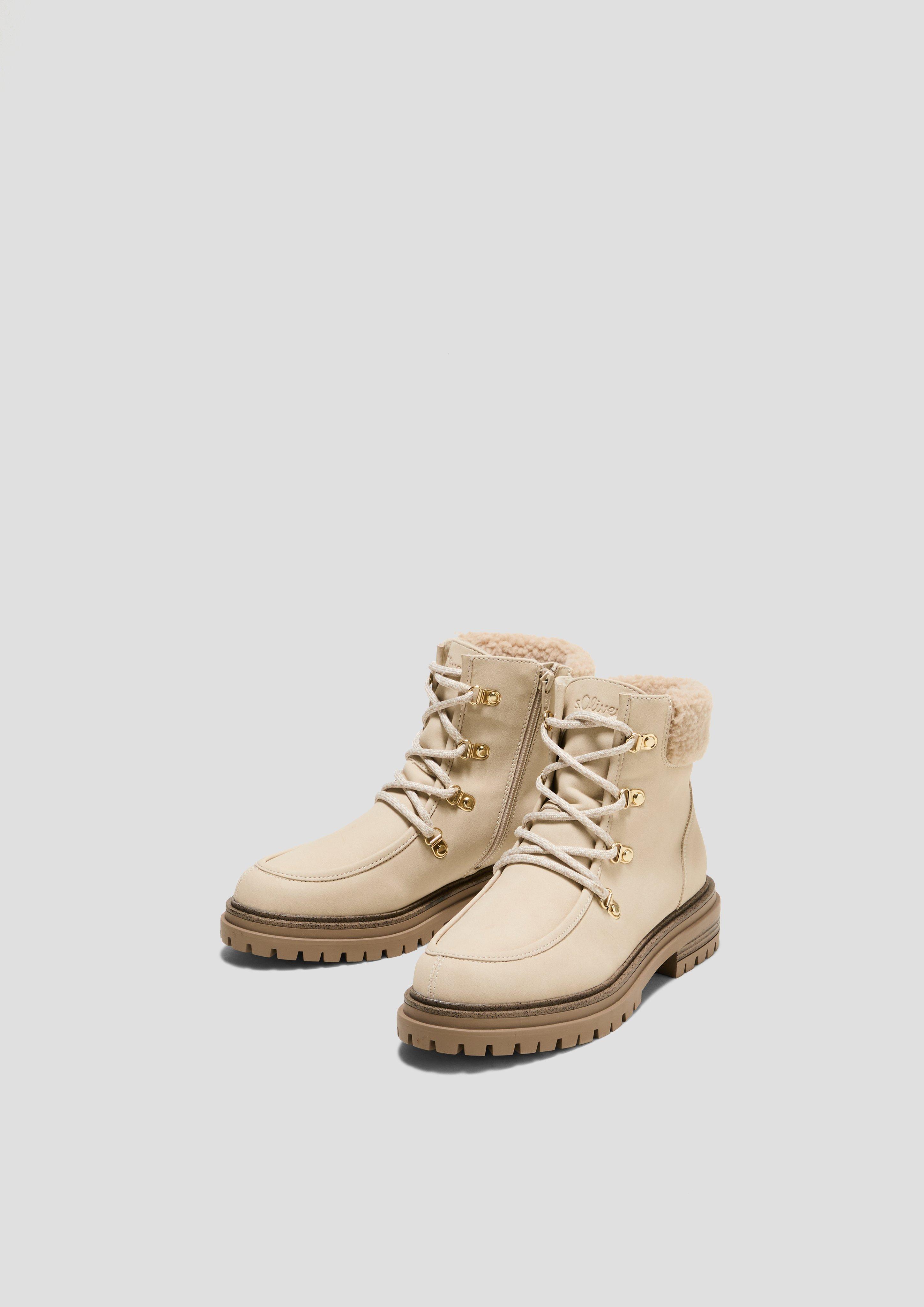 Gefütterte Stiefel in Veloursleder-Optik  6008539-227