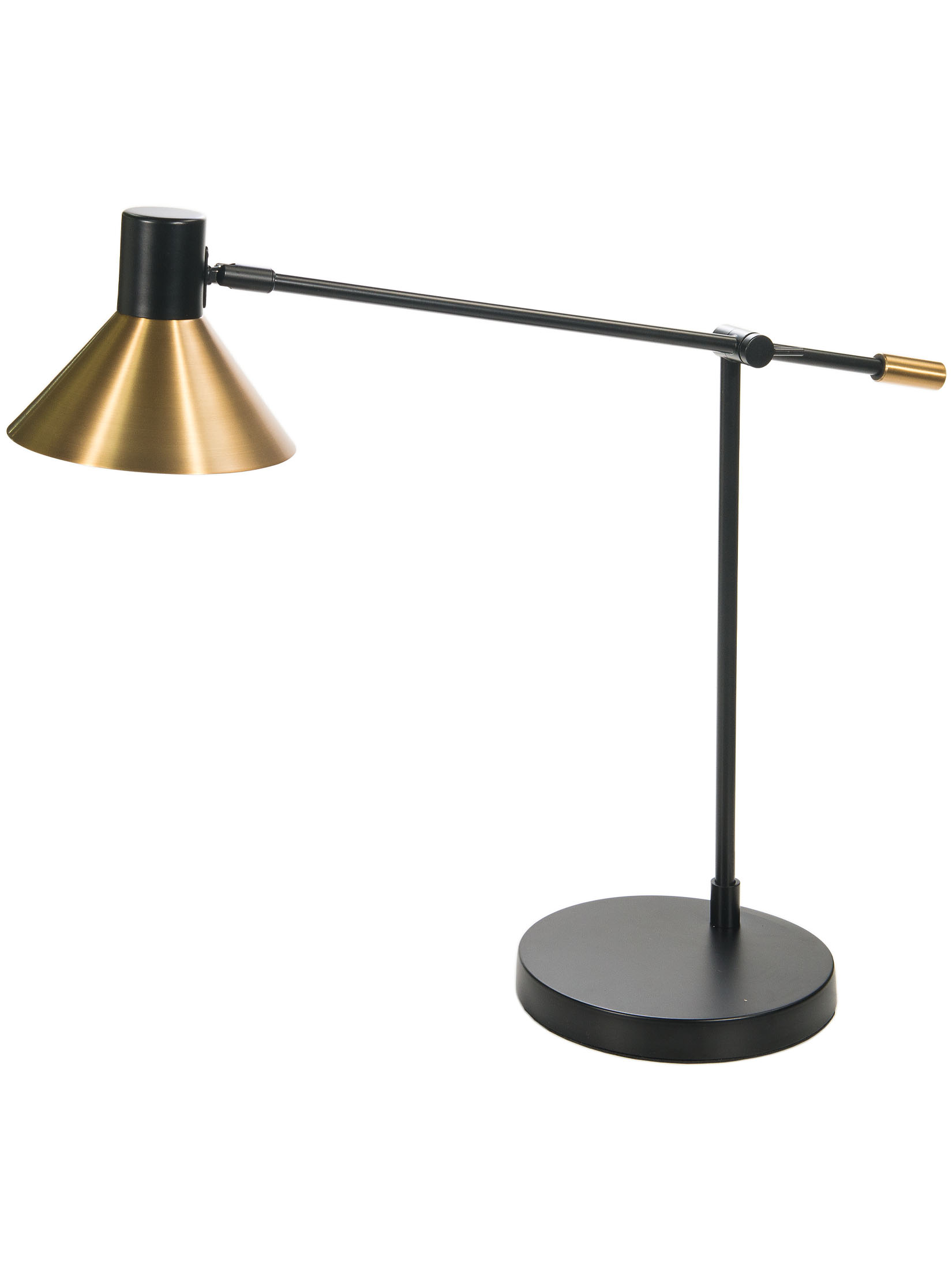 Escat Tischleuchte, Satin Brass/Schwarz