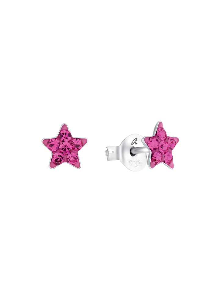 Amor Ohrstecker Silber 925, rhodiniert in Pink günstig kaufen onesize