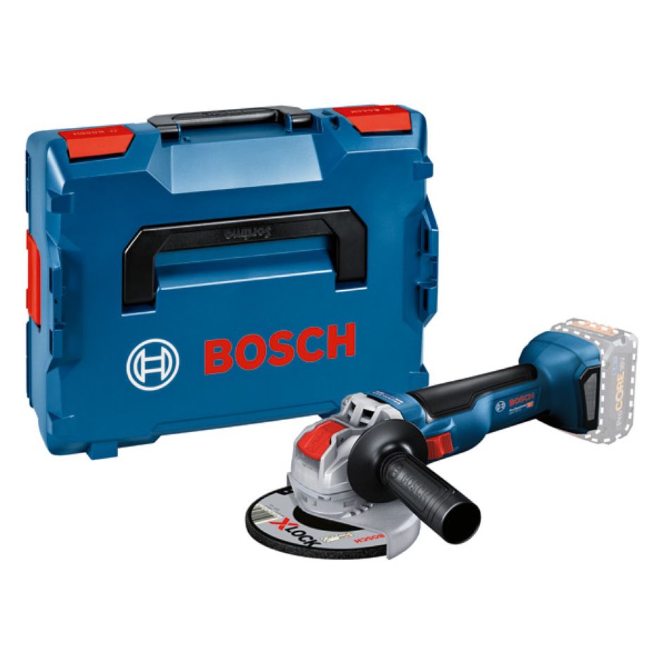Akumuliatorinis kampinis šlifuoklis „Bosch Blue 06017B0101 X-LOCK GWX 18V-10“ be akumuliatorių ir įkroviklio L dėžutėje