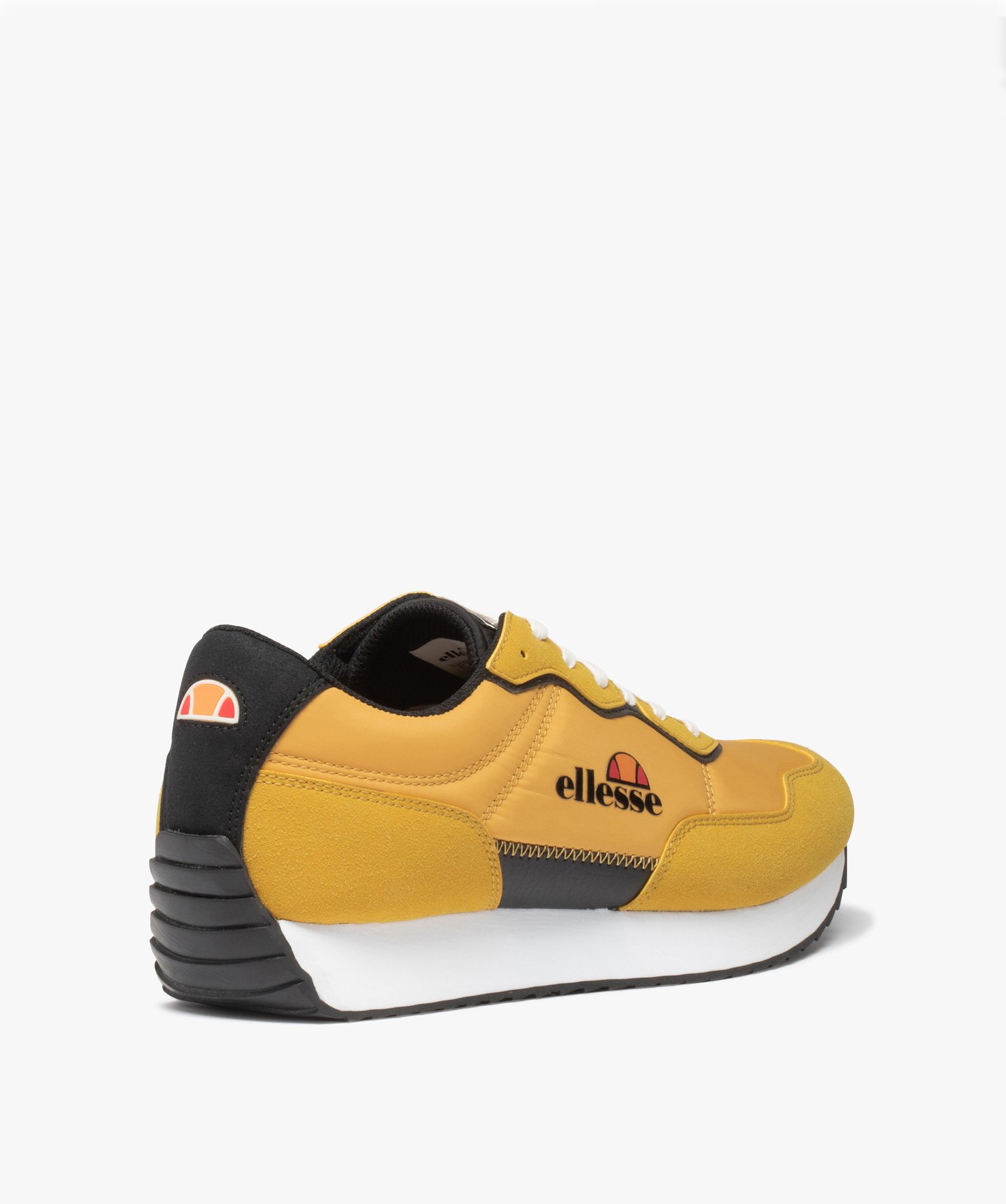 Baskets homme à lacets bi-matière - Ellesse jaune | GEMO