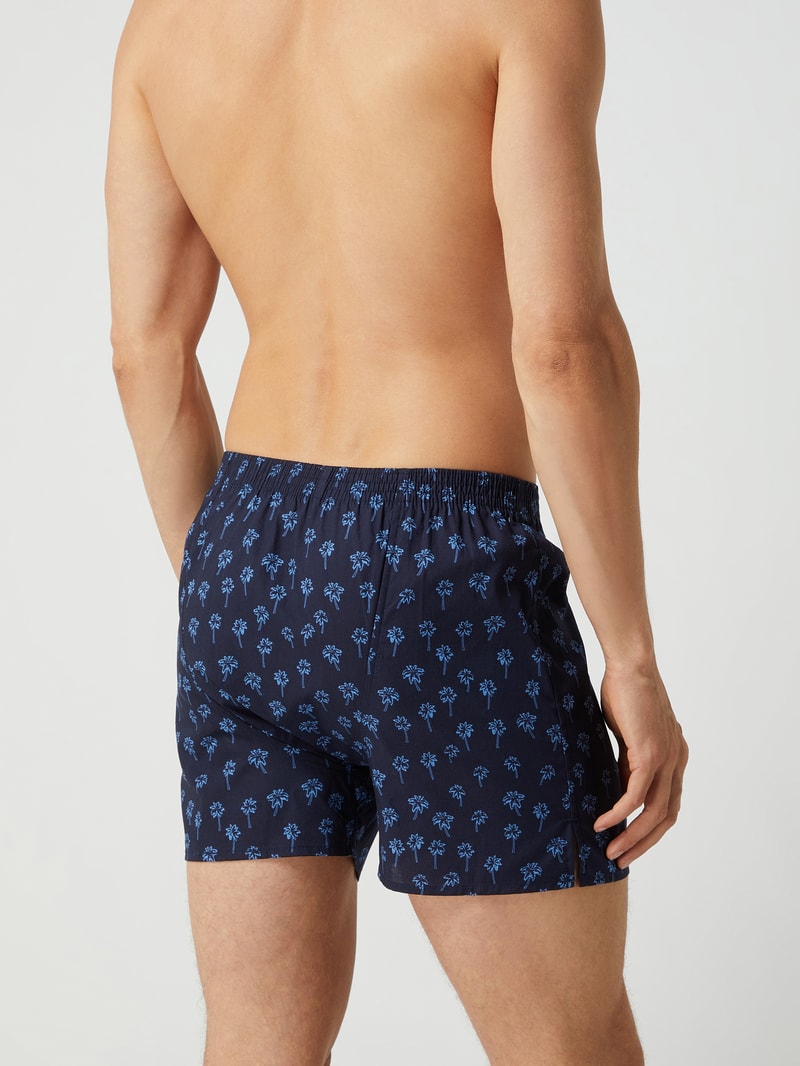 Boxershorts aus Baumwolle mit Allover-Muster in dunkelblau