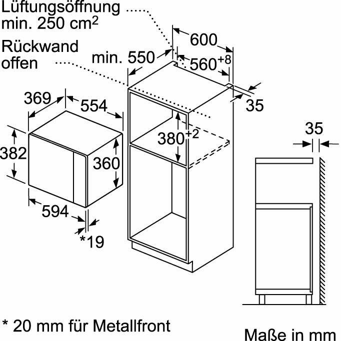 NEFF Einbau-Mikrowelle N 50 HLAWD53N0, Mikrowelle, 25 l
