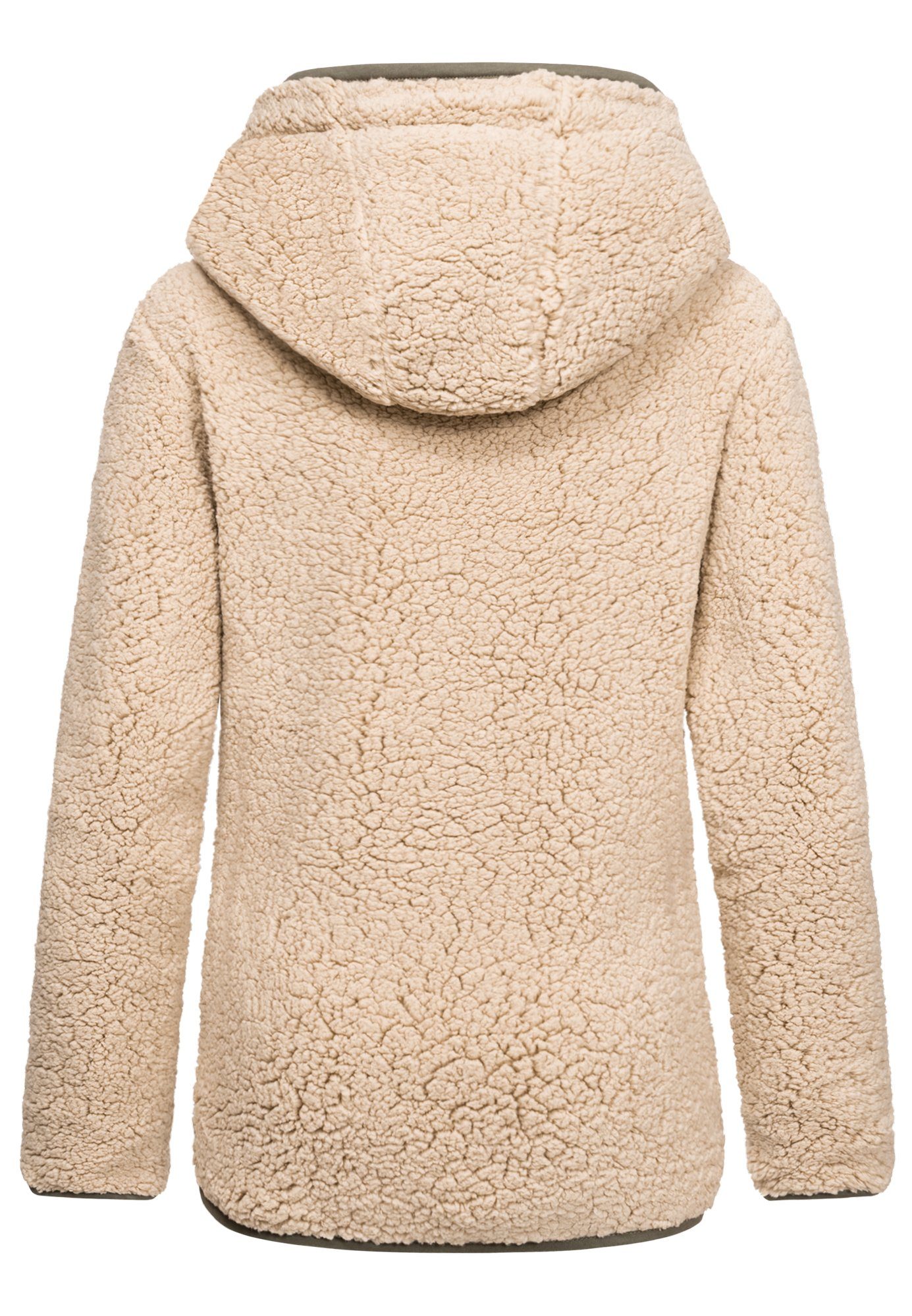 REPUBLIX Kapuzenpullover CAROL Damen Teddy Sweatjacke Plüsch Hoodie Pullover Jacke