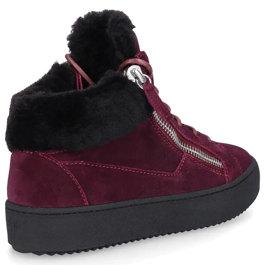 Giuseppe Zanotti - Sneaker high KRISS Veloursleder - rot