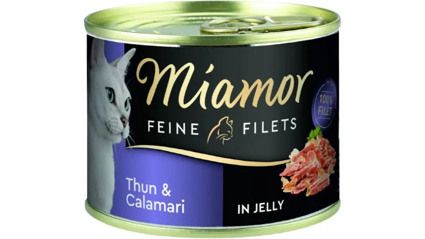 Miamor Katzennassfutter Feine Filets Thun & Calamari in Jelly 185 g